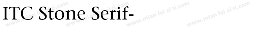 ITC Stone Serif字体转换